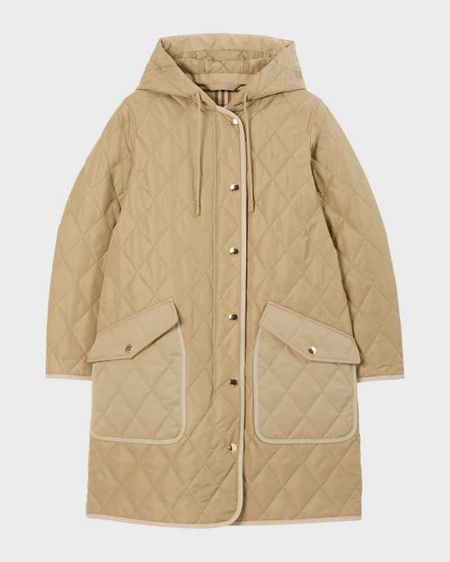 Roxby Quilted Hooded Coat