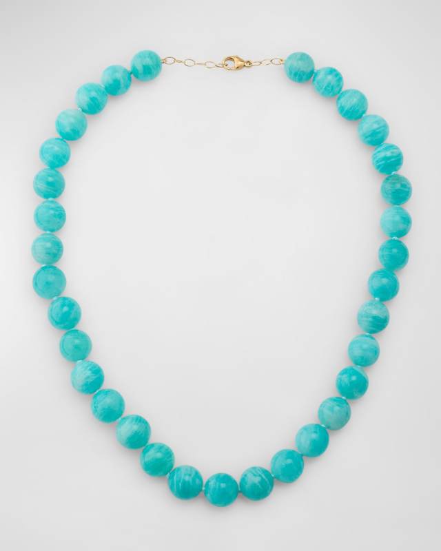 Amazonite Crystal Sphere Necklace