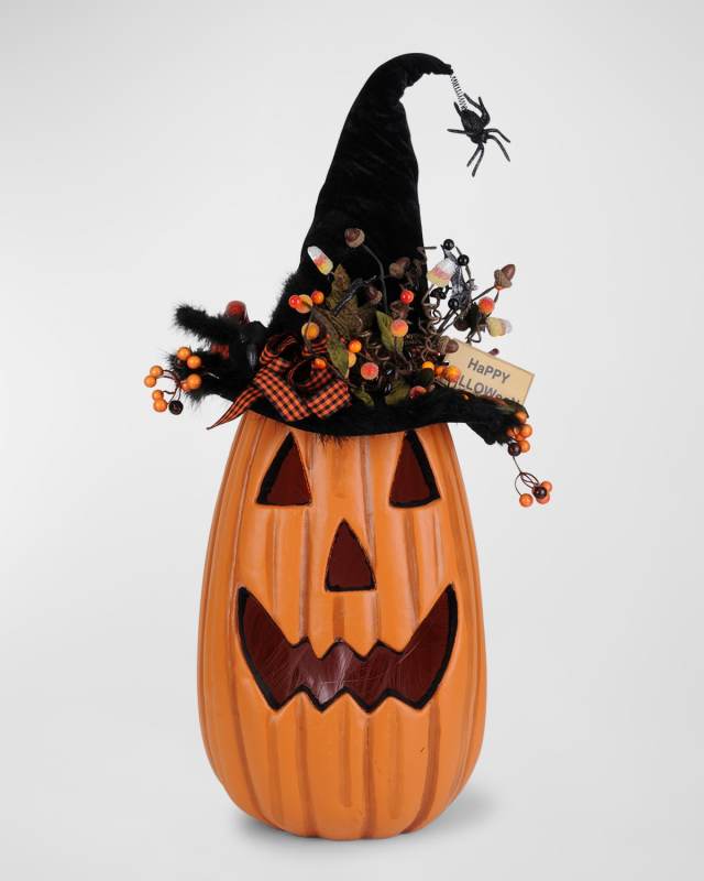 31" Tall Lighted Fiber Optic Pumpkin