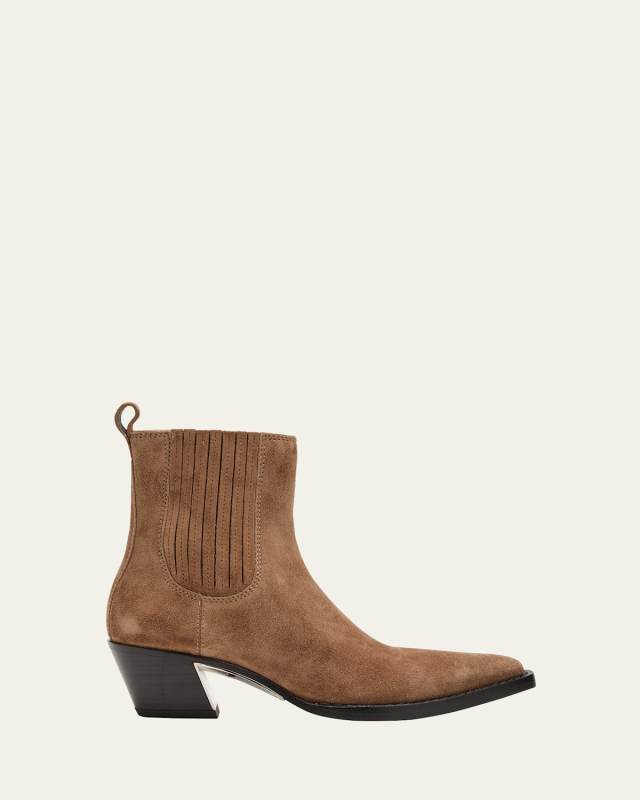 Downtown Suede Western Chelsea Booties