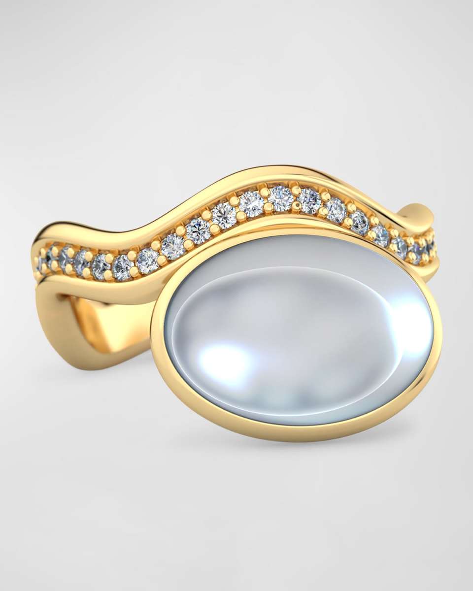 Aurora Statement Ring with Diamonds