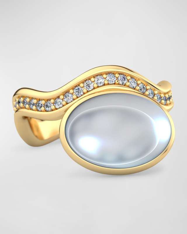 Aurora Statement Ring with Diamonds