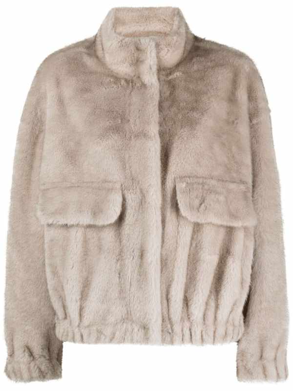 Paros faux-fur cropped jacket