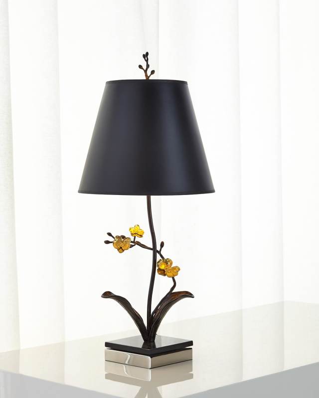 Gold Orchid Table Lamp