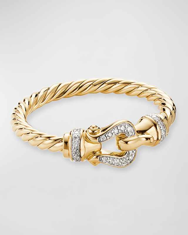 2mm Cable Buckle Ring in 18K Gold