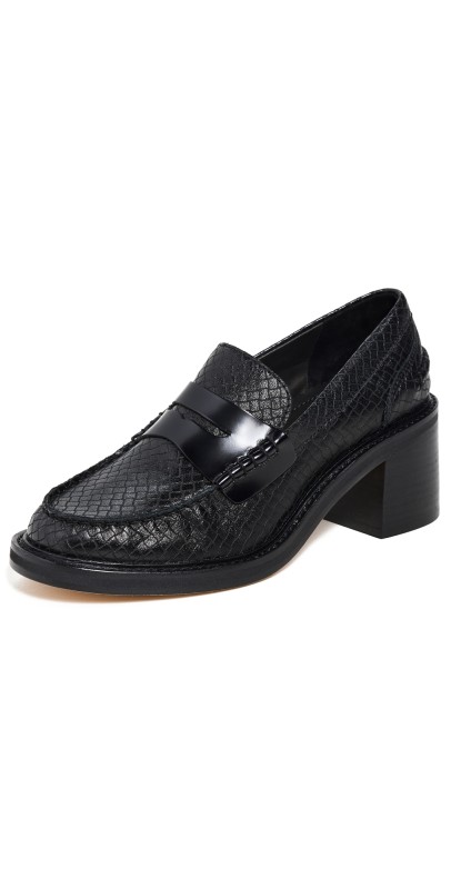 rag & bone Carter Heel Loafers Blkbktw