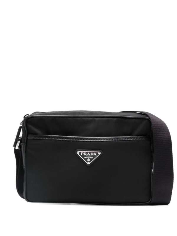 logo-plaque messenger bag
