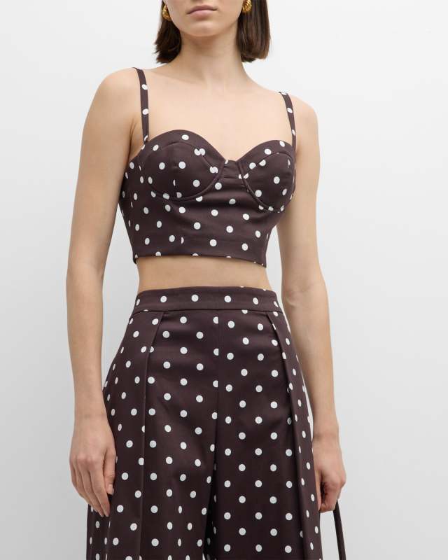 Polka Dot Bustier Top