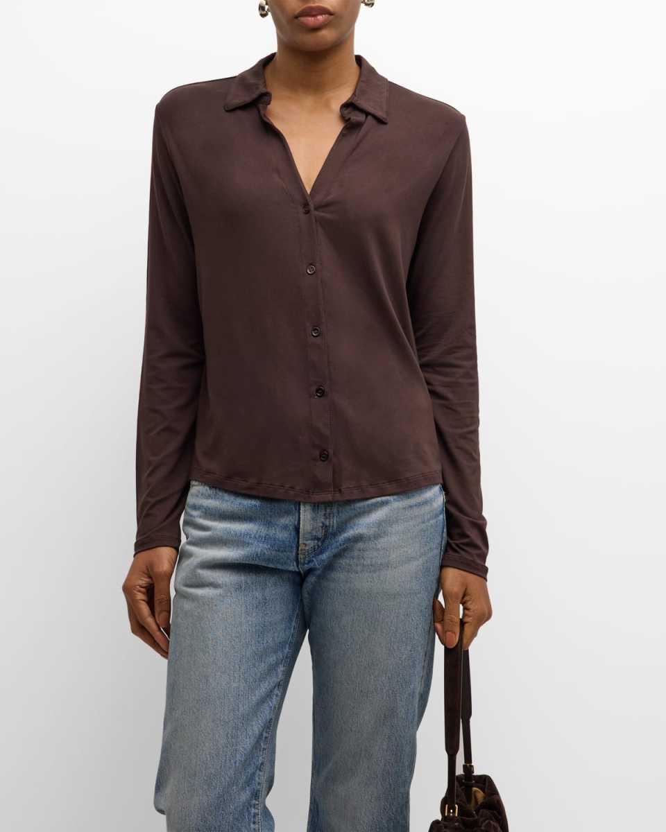 Soft Touch Button-Front Shirt