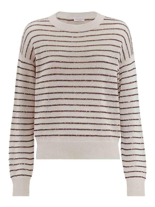 Brunello Cucinelli Pull Col Rond - Beige