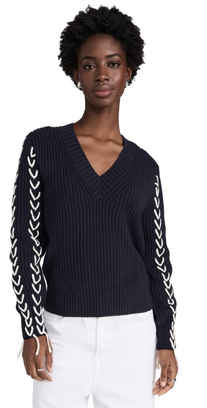 Scotch & Soda Laced Up Sleeve Pullover Night