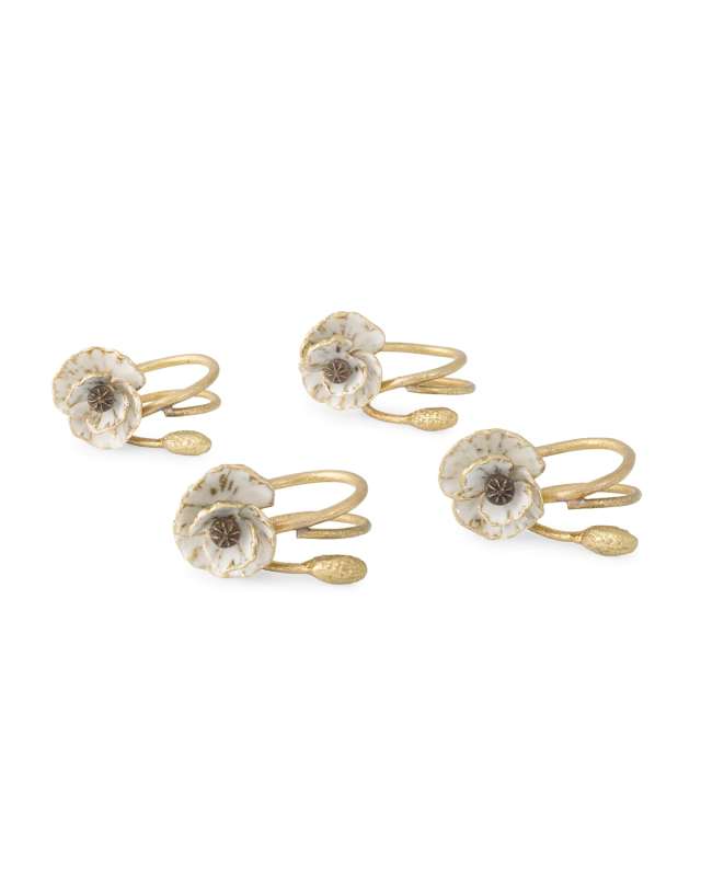 Anemone Napkin Rings, Set of 4