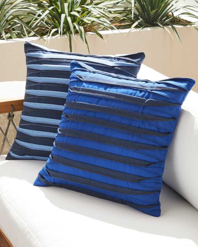 Plisse Pleated Decorative Pillow