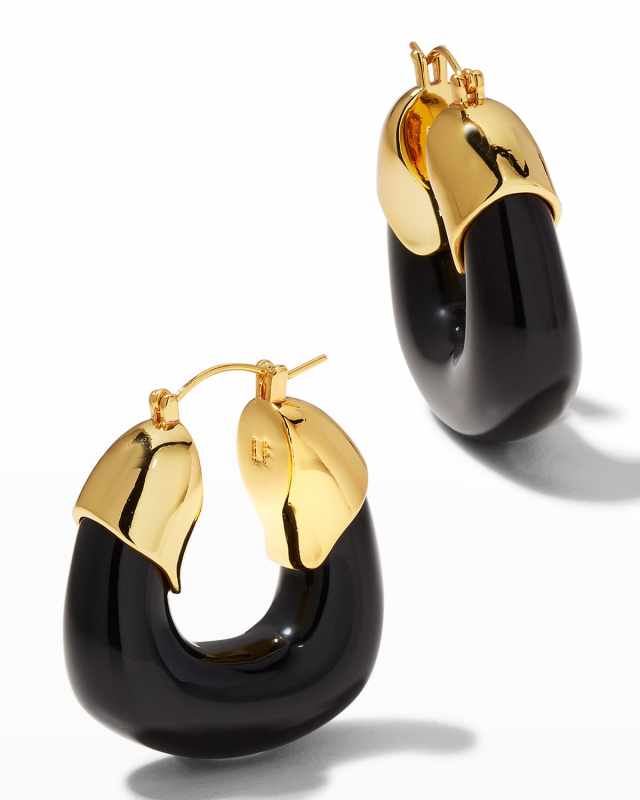 Organic Hoop Earrings In Midnight