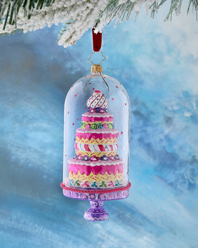 Confectionary Cloche Christmas Ornament