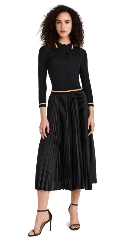 Shoshanna Jodie Dress Jet/Camel