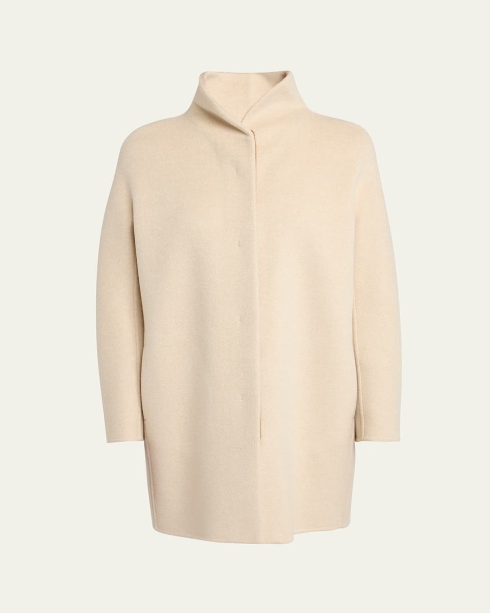 Scotty Double Baby Cashmere Single-Breasted Coat