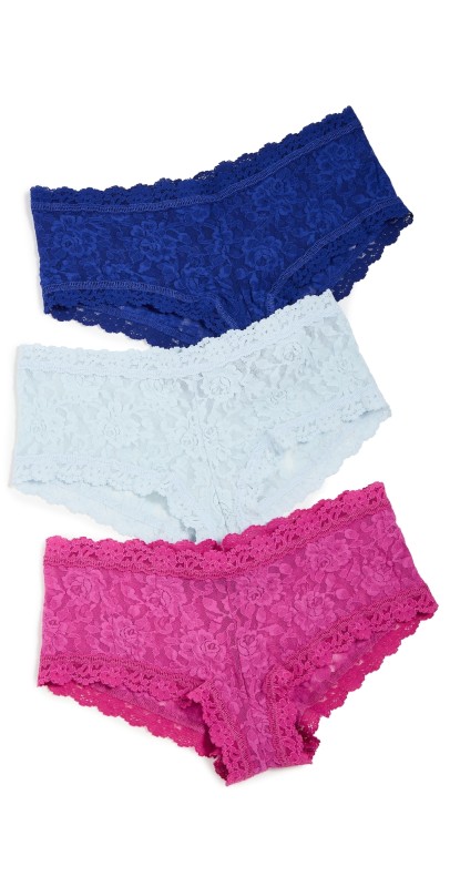 Hanky Panky 3 Boy Shorts Midnight Blue/Wild Rose/Pear