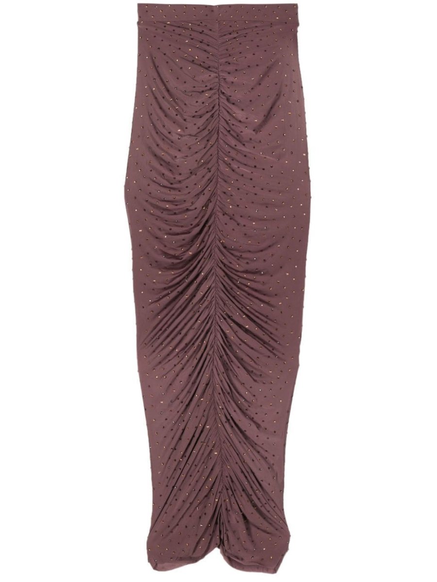 rhinestone-embellished midi skirt