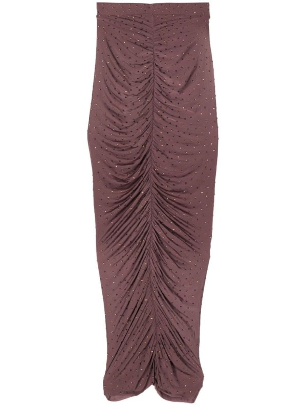 rhinestone-embellished midi skirt