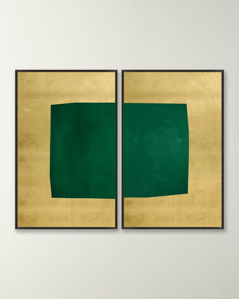 "Golden Monolith" Framed Diptych Giclee