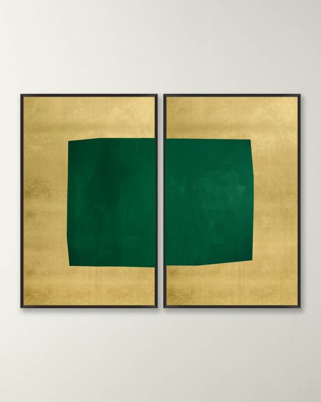 "Golden Monolith" Framed Diptych Giclee