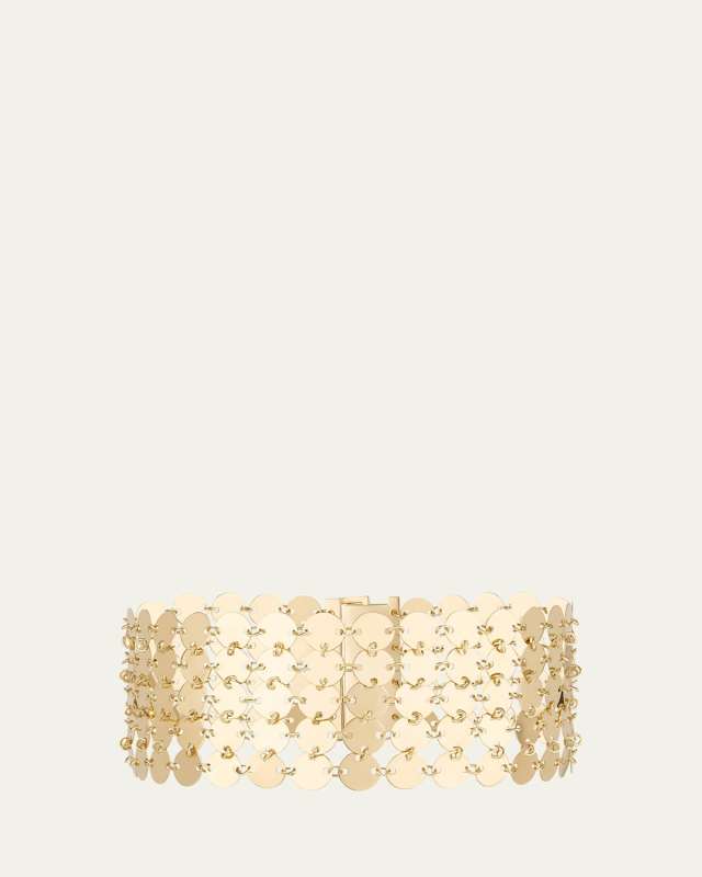 14K Yellow Gold Laser Mega Chainmail 5-Row Bracelet