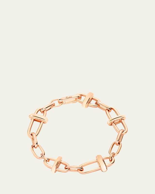 Iconica 18K Rose Gold Cross Bar Link Bracelet