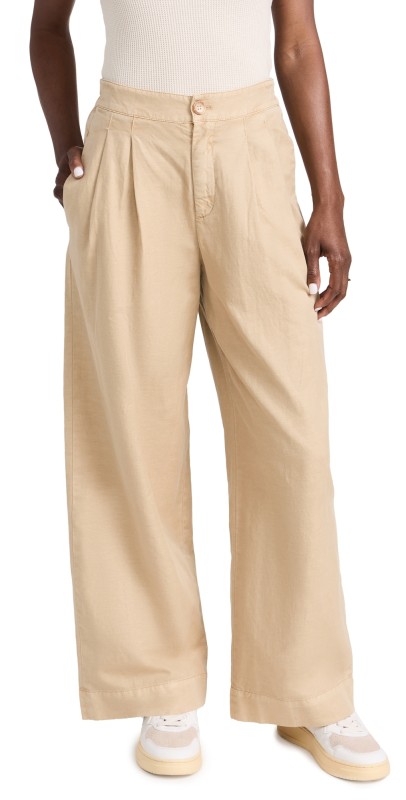 Faherty Cotton Canvas Trousers Safari