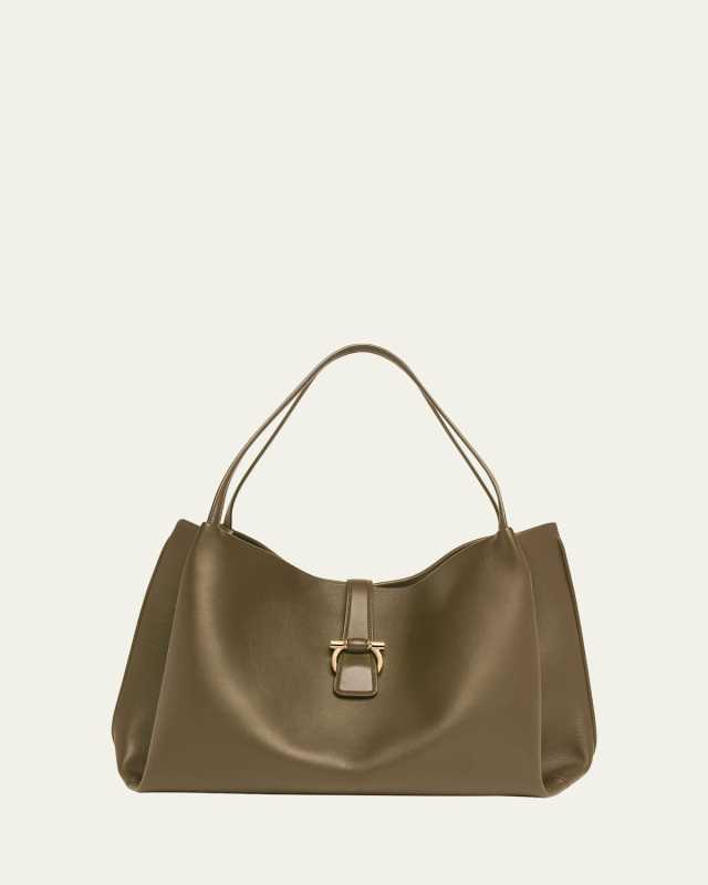Medium Calf Leather Tote Bag