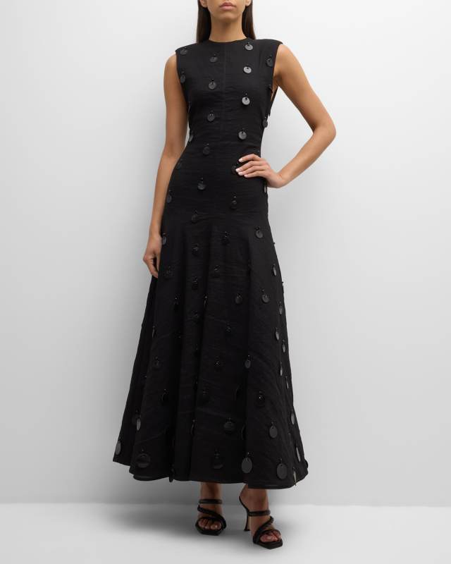 The Flora Sequined Maxi Dress
