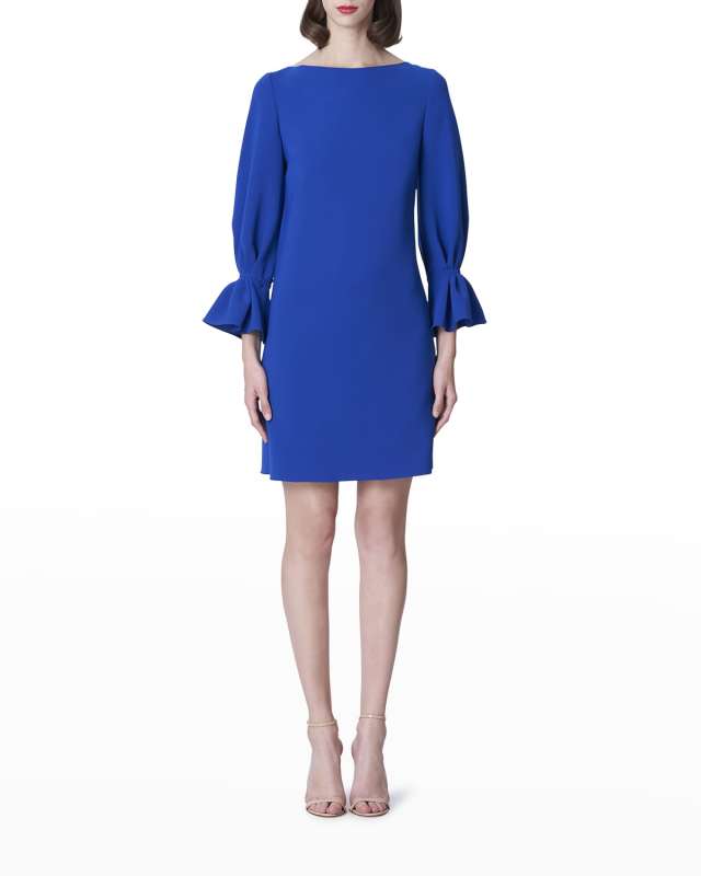 Ruffle-Cuff Shift Dress