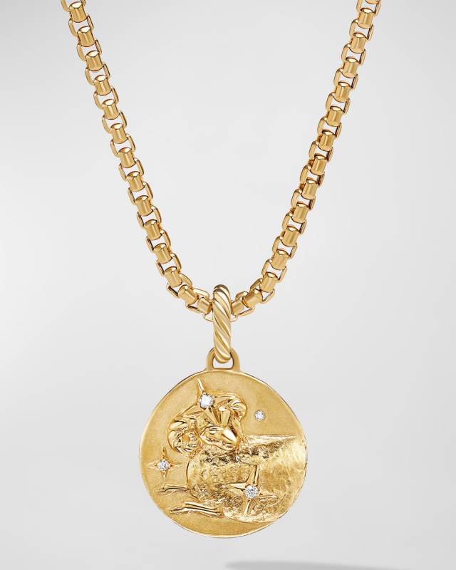 Amulet with Diamonds in 18K Gold, 28.7mm