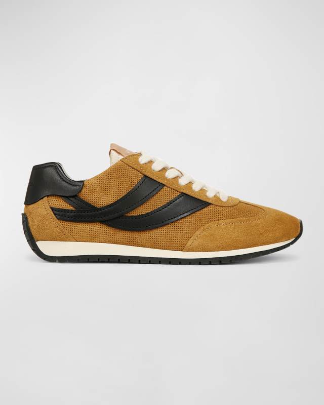 Oasis Mixed Leather Retro Sneakers