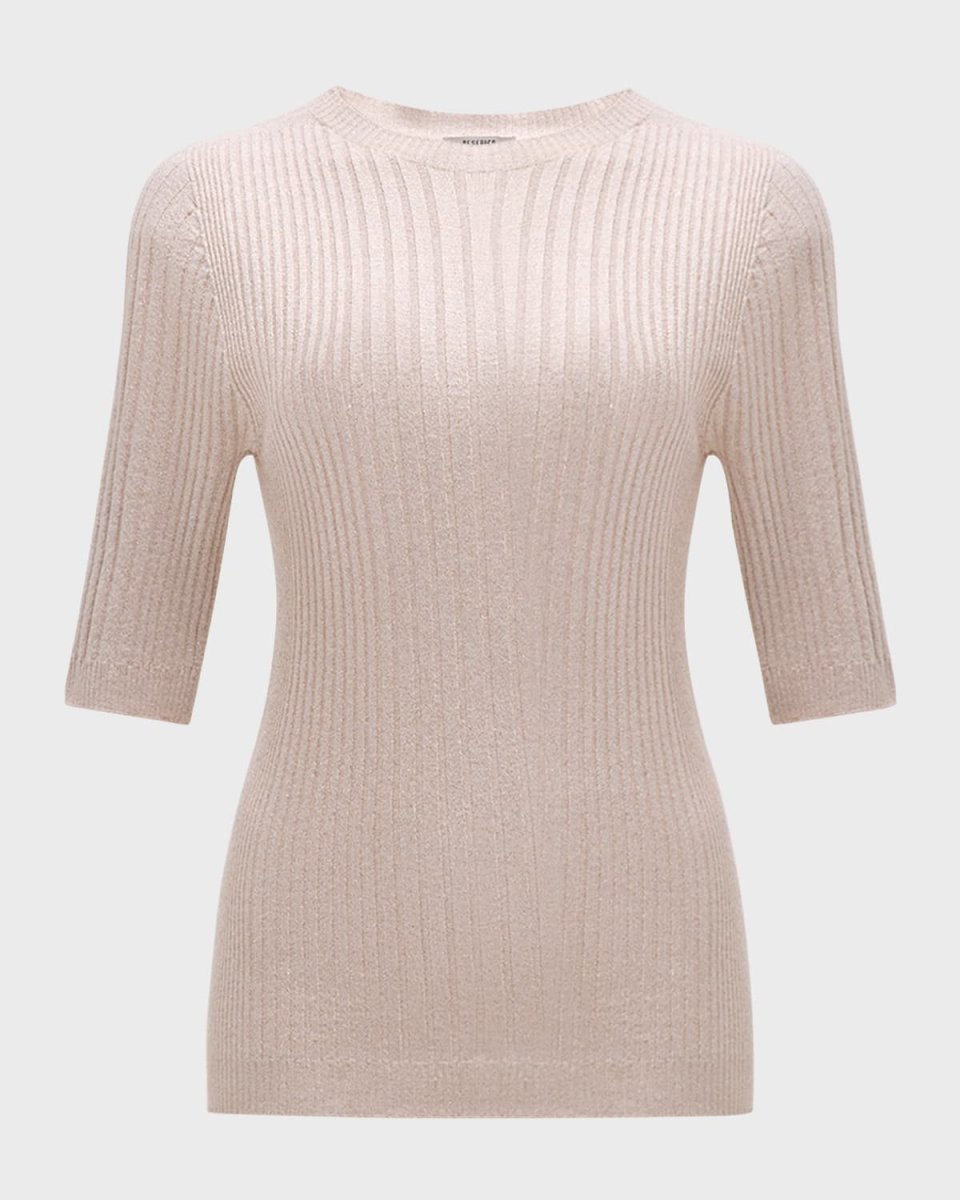 Ribbed Crewneck Tricot Sweater