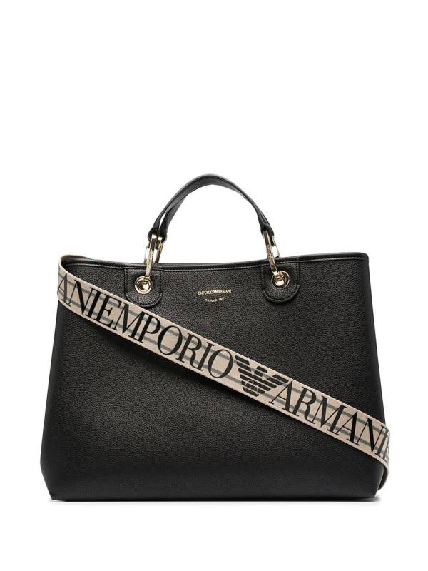 logo-print tote bag