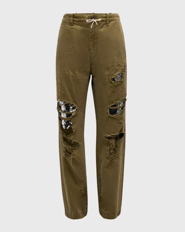 Riri Shredded Paper Bag Pants