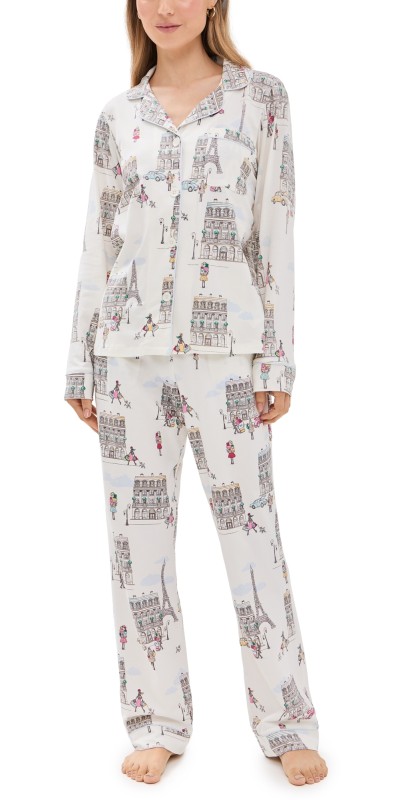 BedHead PJs Cotton Knit Long Sleeve Long PJ Set Lets Go Shopping