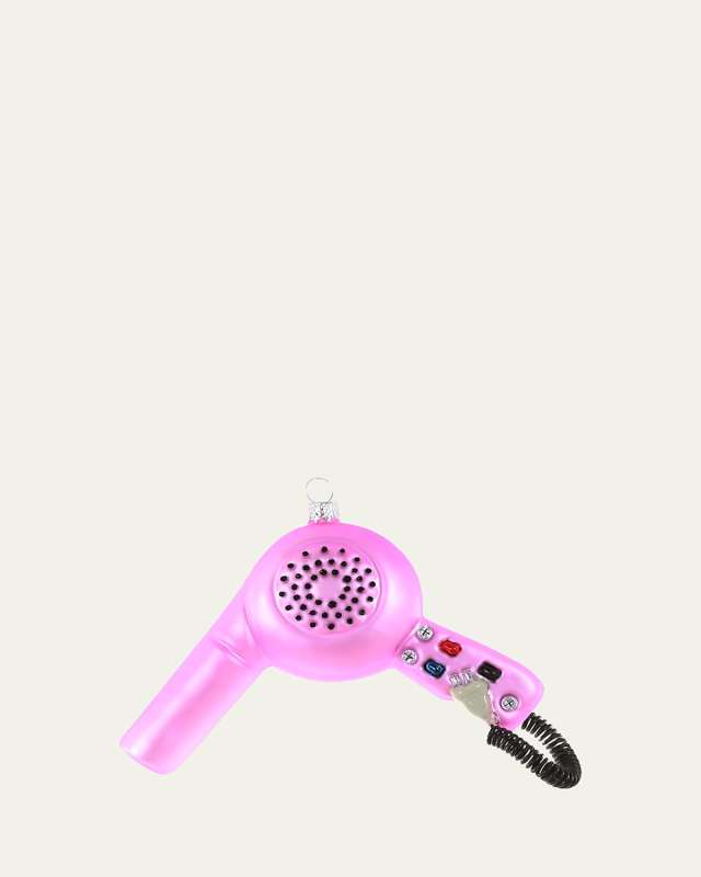 Hair Dryer Glass Ornament
