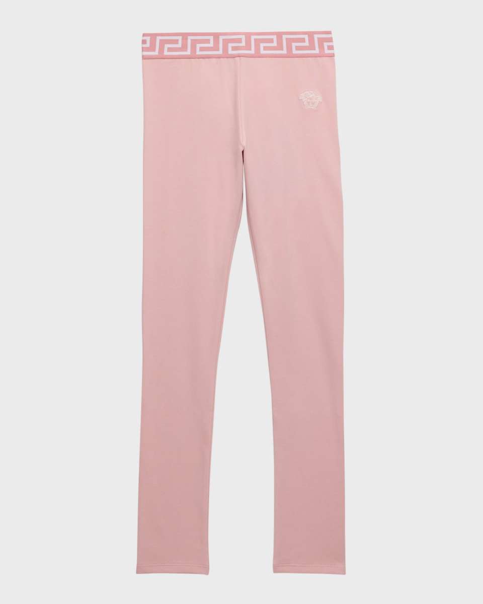 Girl's Greca Border Active Leggings, Size 4-6