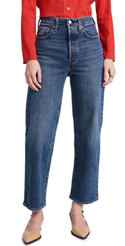 Levi's Ribcage Straight Ankle Jeans Dark Indigo