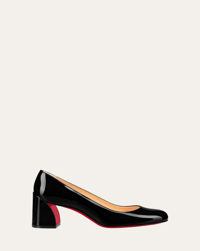 Miss Sab Patent Red Sole Pumps