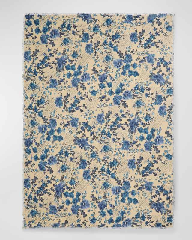 Floral Cashmere & Silk Maxi Stole