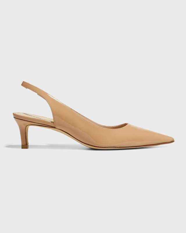 Stuart 50mm Kitten-Heel Slingback Pumps