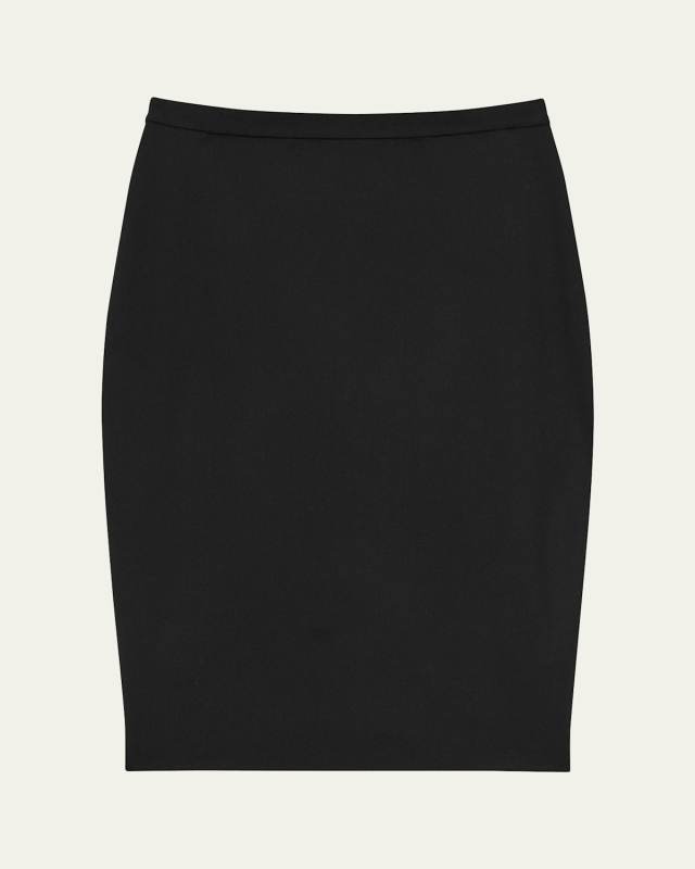 Traceable Wool Knee-Length Pencil Skirt