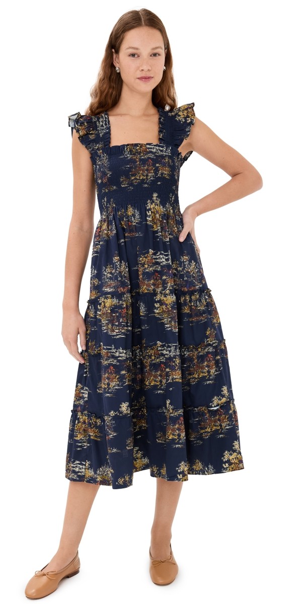 Hill House Home The Ellie Nap Dress Equestrian Toile/Navy