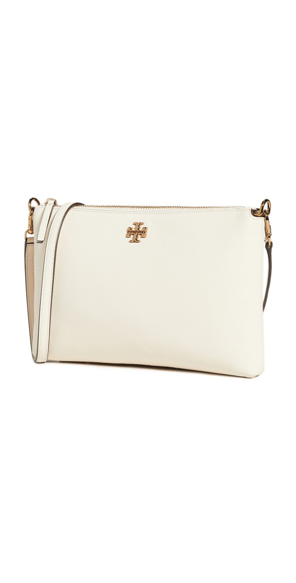 Tory Burch Mercer Pebbled Wallet Crossbody New Cream