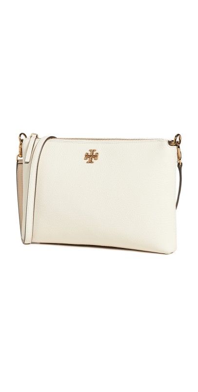 Tory Burch Mercer Pebbled Wallet Crossbody New Cream
