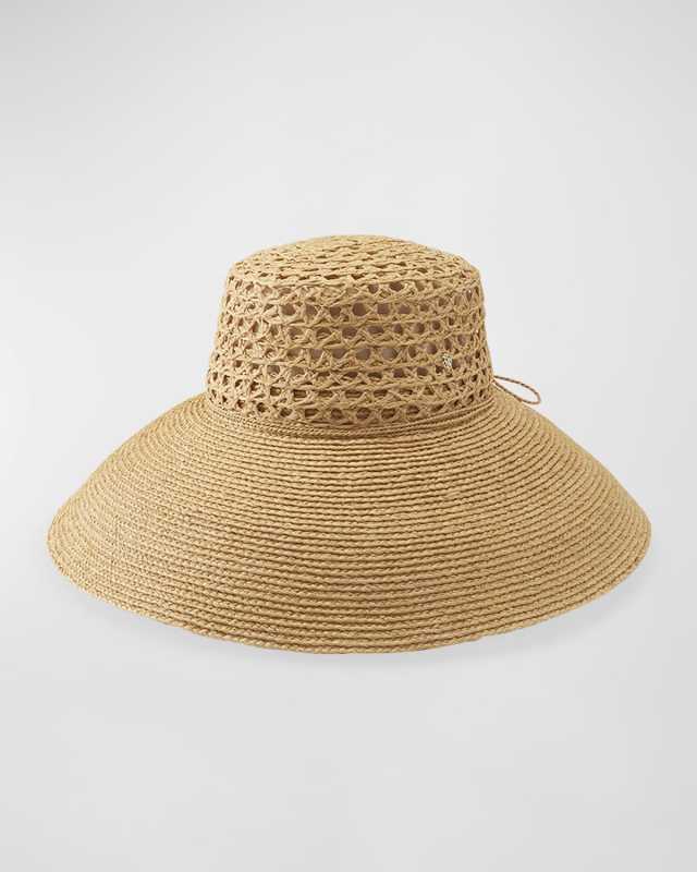 Lace Braid Raffia Structured Hat