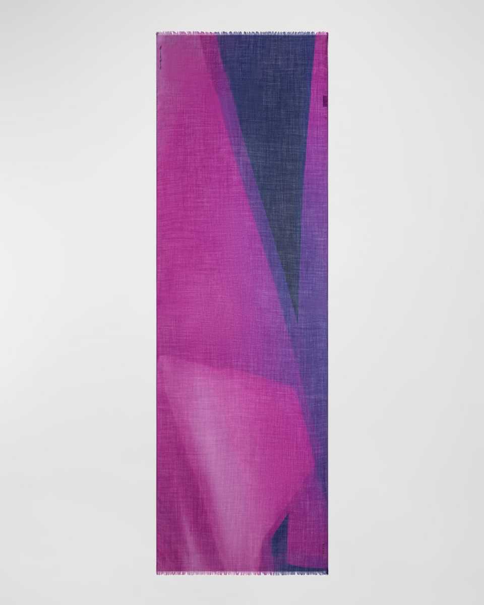 Cashmere-Blend Alta Magenta Print Scarf
